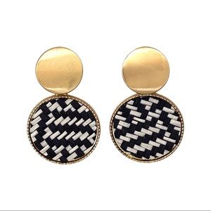 wicker dangle earrings